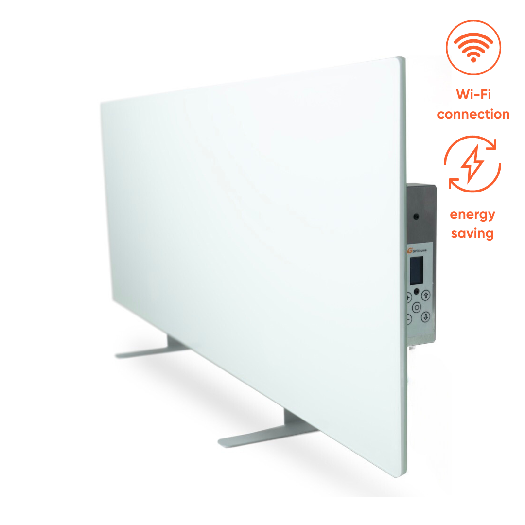 Premium Infrared Glass Heater, White 670W