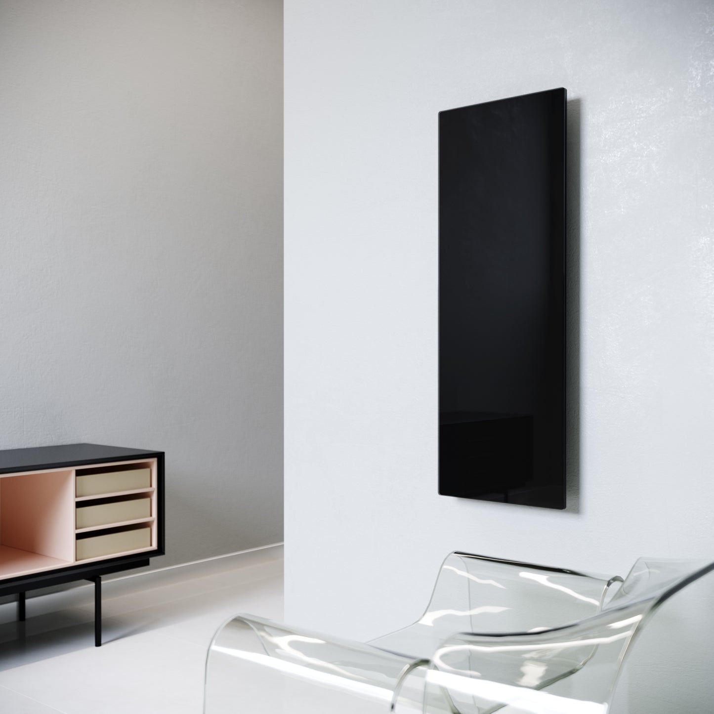 Premium Infrared Glass Heater, Black 670W