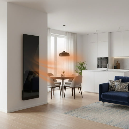 Premium Infrared Glass Heater, Black 670W