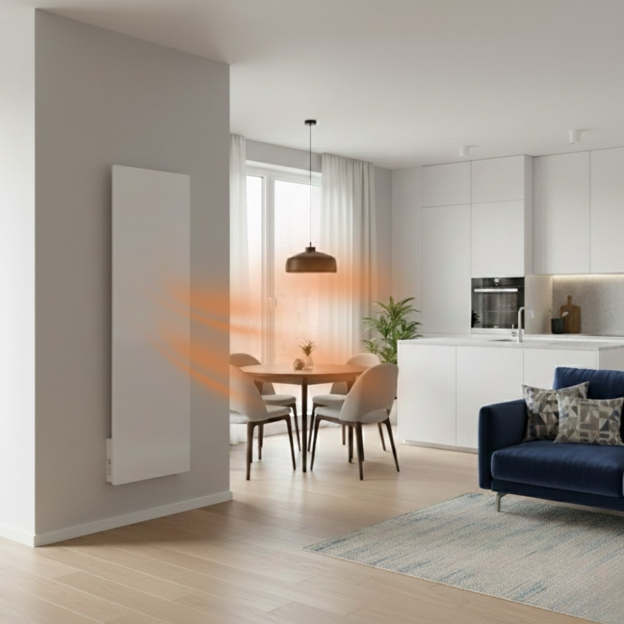 Premium Infrared Glass Heater, White 670W